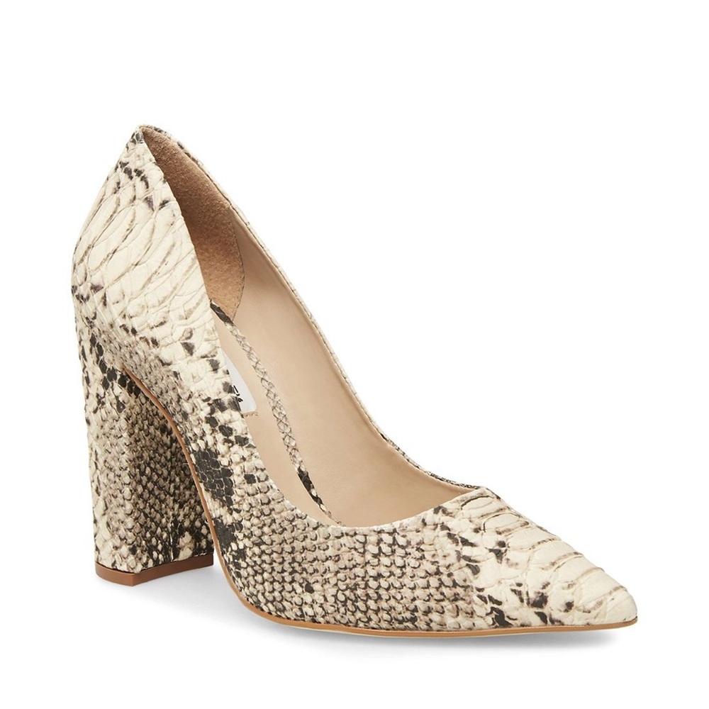 Steve Madden PRANCE snake skin block pointed heels size 8